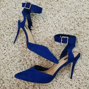 blue stiletto heels